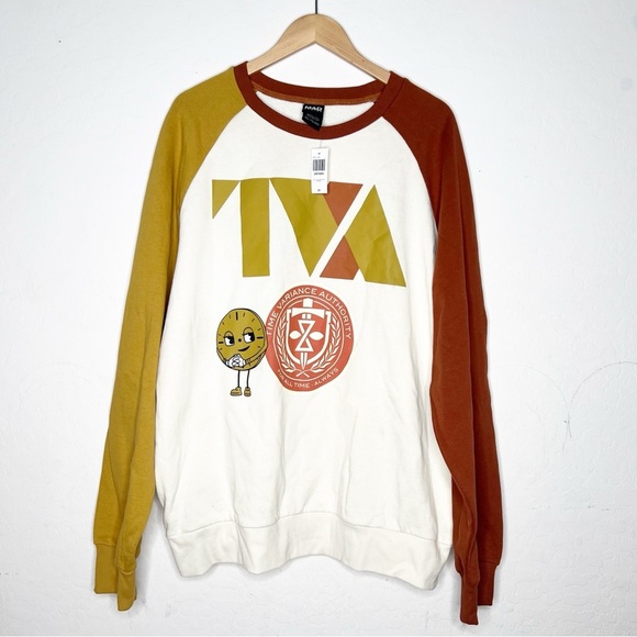 BoxLunch Marvel Loki Time Variance Authority Logo Color Block Crewneck - Picture 2 of 6